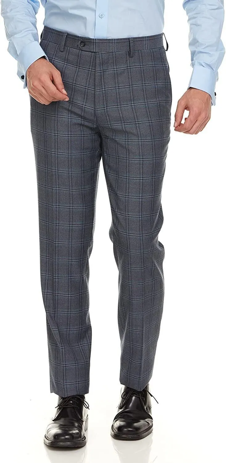 Adam Baker Men's Ultra Slim Fit 3-Piece (Jacket, Vets, Trousers) Vested Suit Set