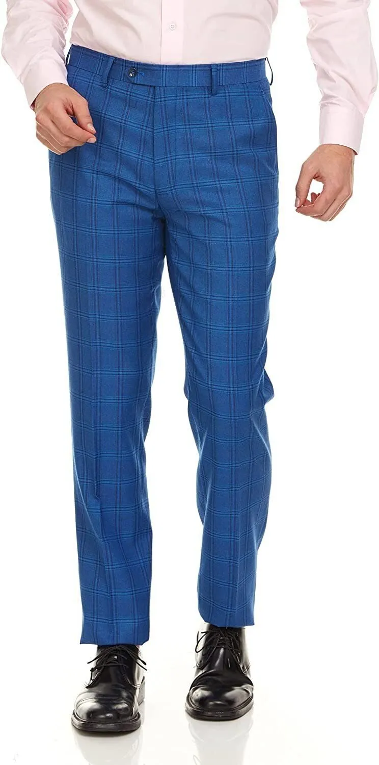 Adam Baker Men's Ultra Slim Fit 3-Piece (Jacket, Vets, Trousers) Vested Suit Set