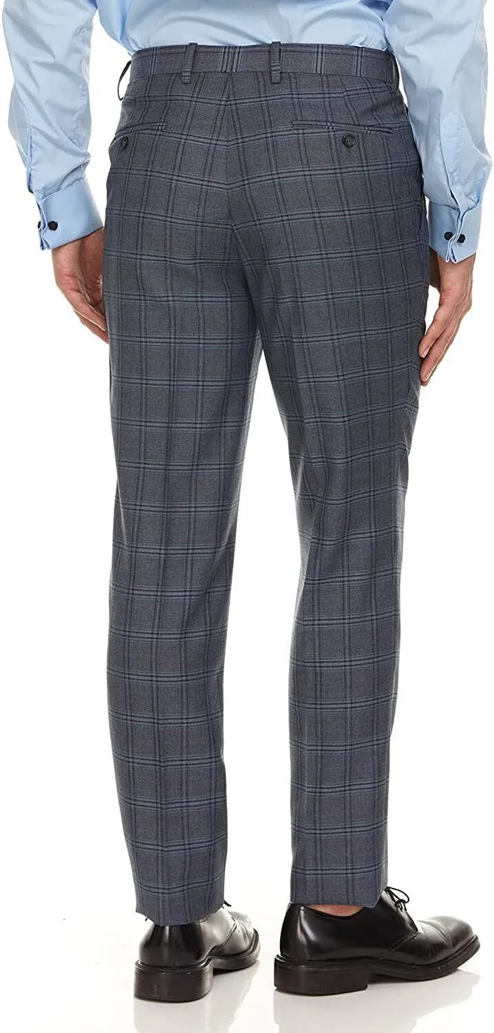 Adam Baker Men's Ultra Slim Fit 3-Piece (Jacket, Vets, Trousers) Vested Suit Set