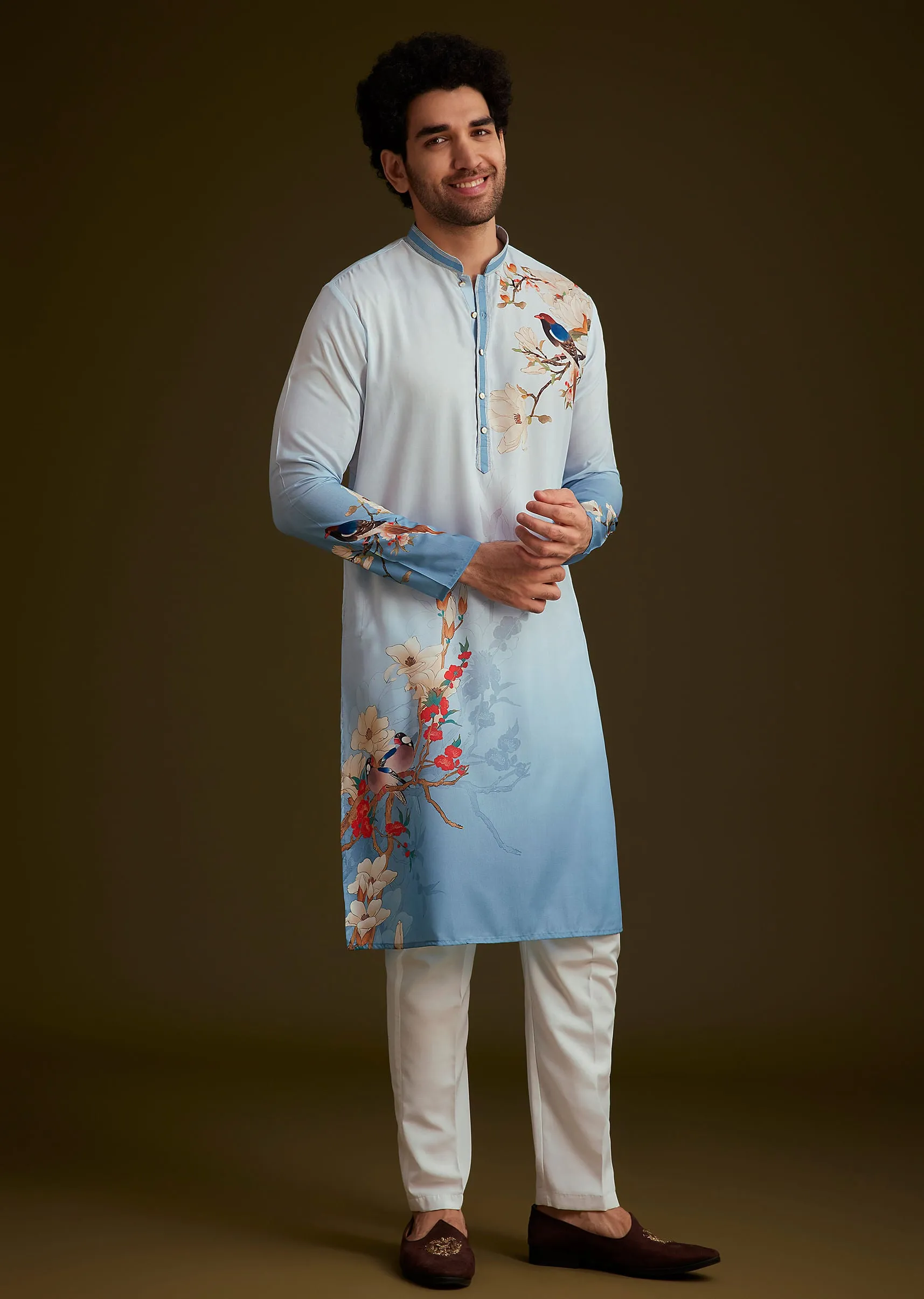 Blue Bird Printed Kurta Set