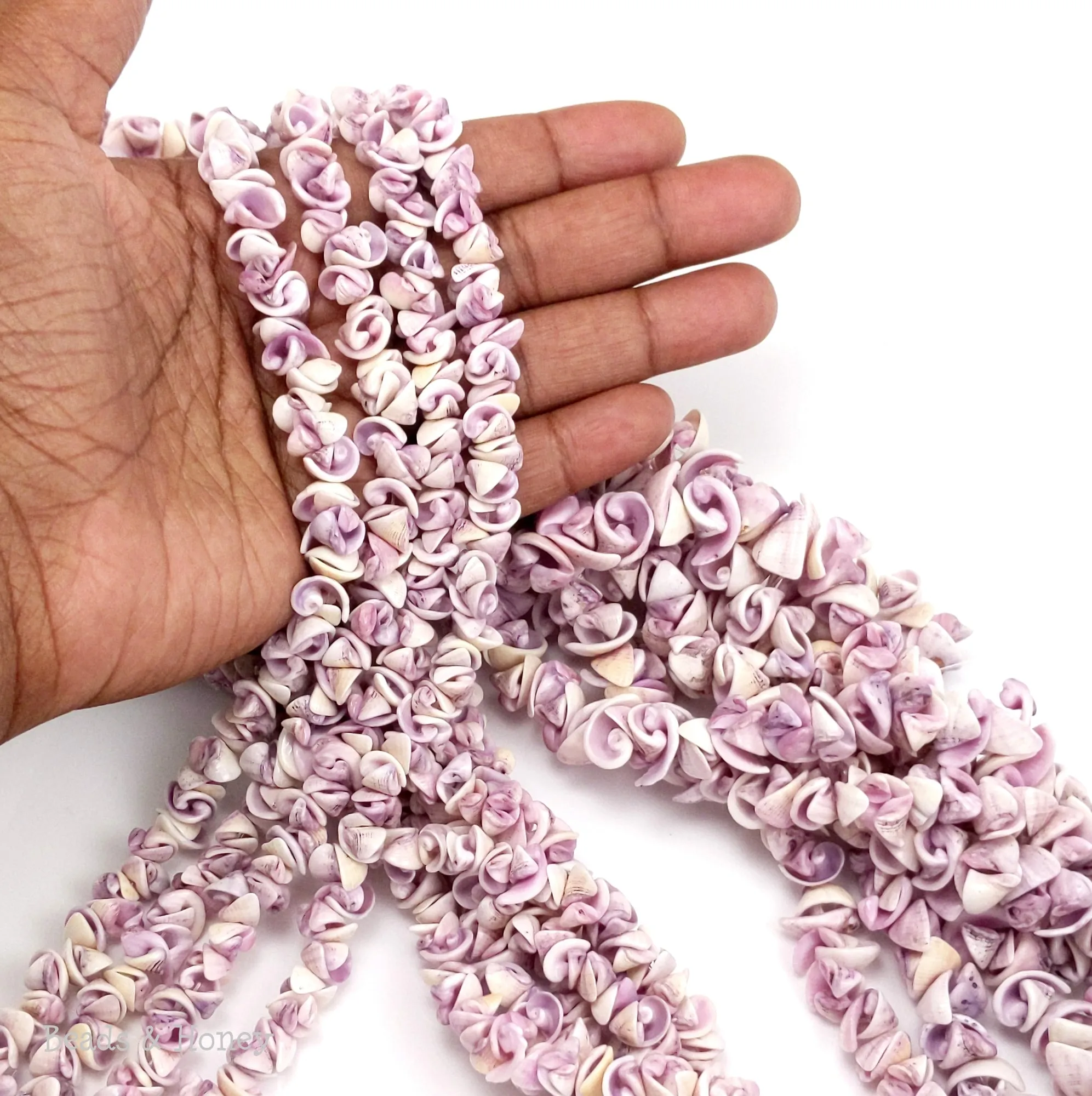 Cebu Beauty Shell Crazy Cut/Spiral 10mm-12mm (16-Inch Strand)