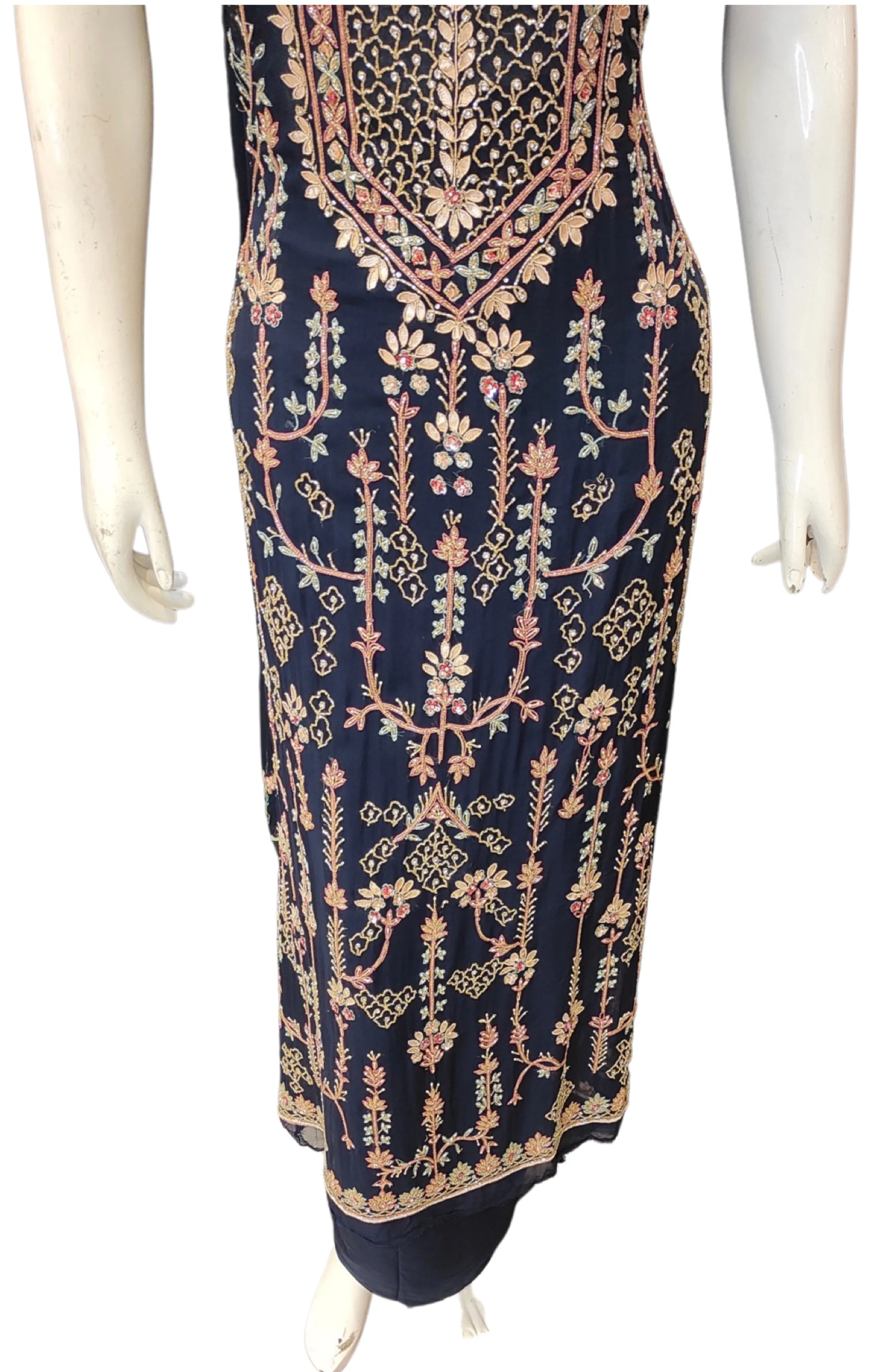 Georgette Unstitched Suit with Hand Embroidery