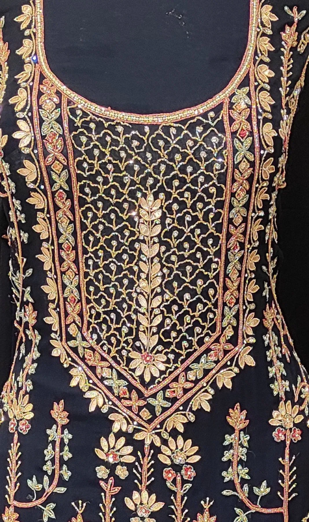 Georgette Unstitched Suit with Hand Embroidery