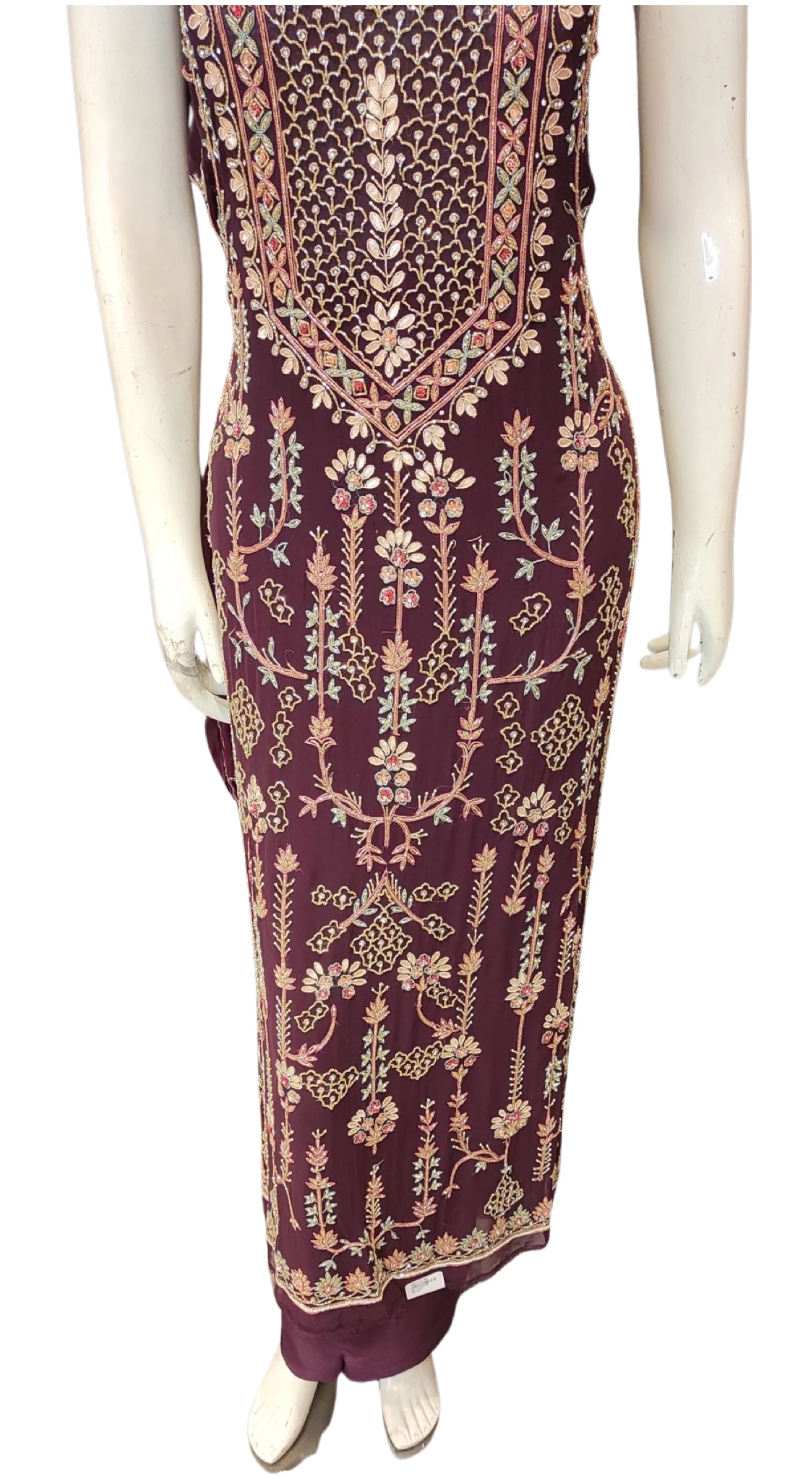 Georgette Unstitched Suit with Hand Embroidery
