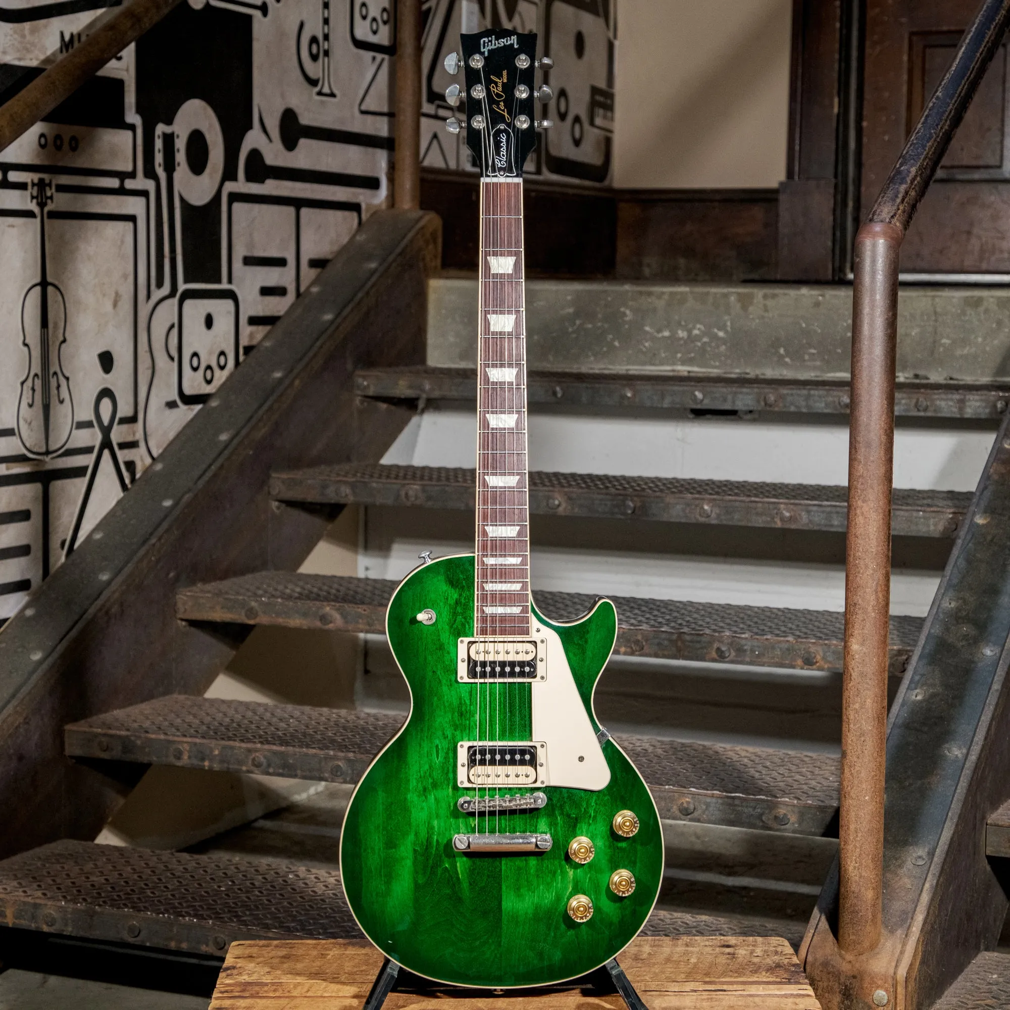Gibson 2017 Les Paul Classic Green Ocean Burst With OHSC - Used