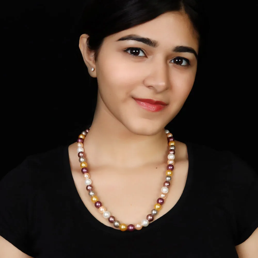 Imeora Multicolor 10mm Shell Pearl Necklace