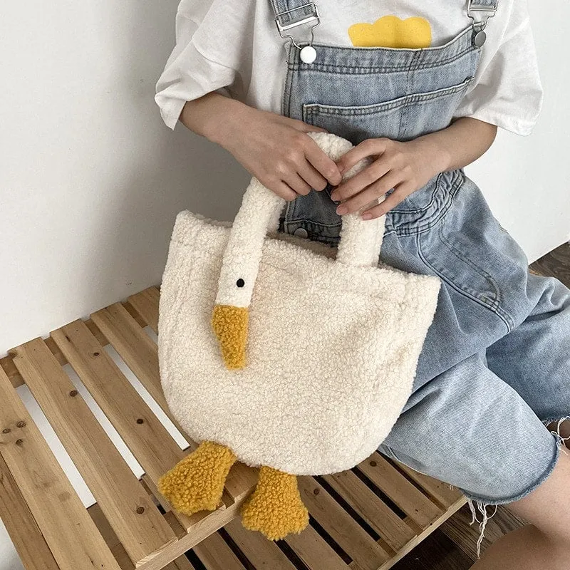 Kawaii Cartoon Goose Shoulder Bag