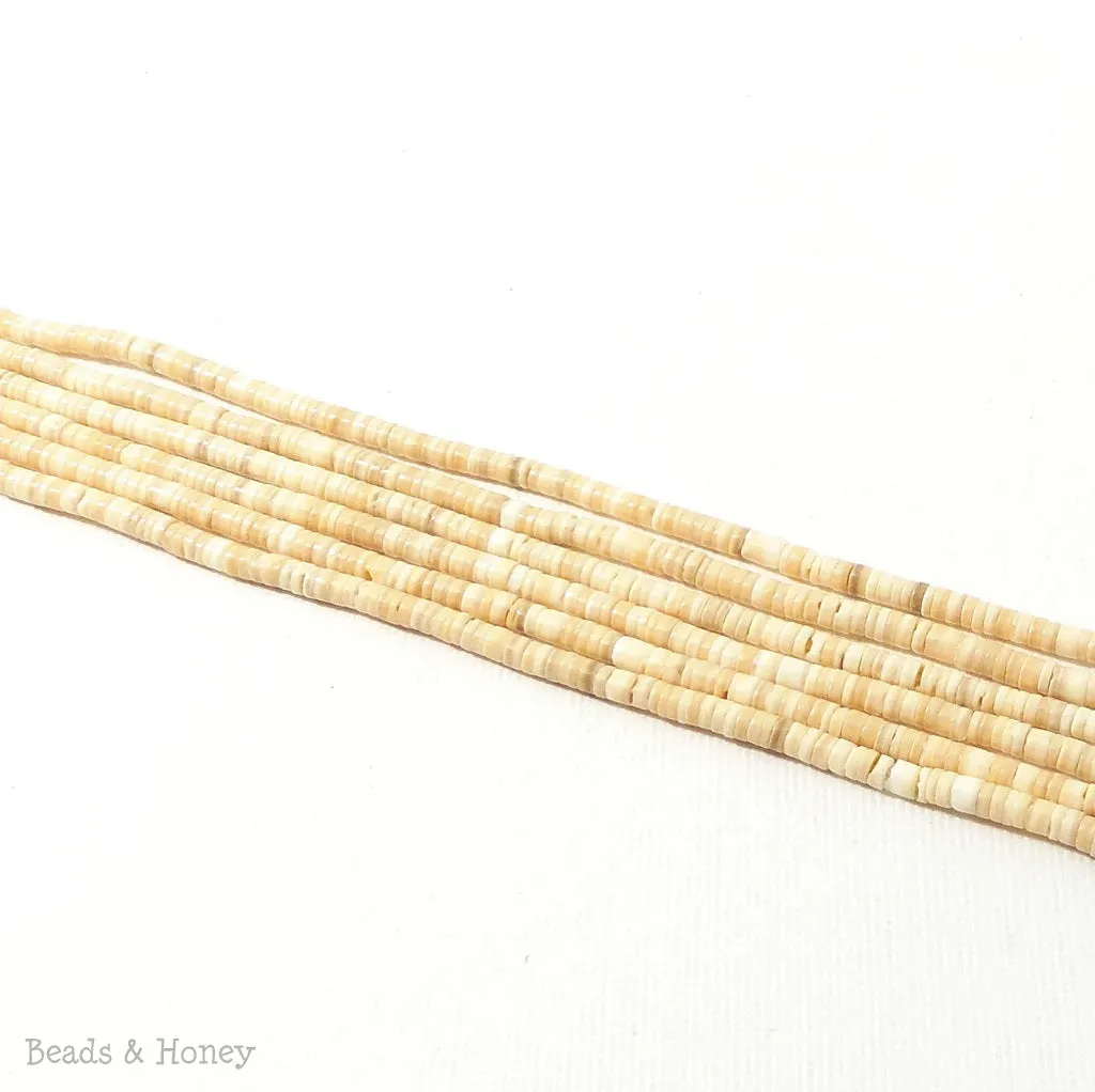 Melo Shell Heishi 2-3mm (24 Inch Strand)