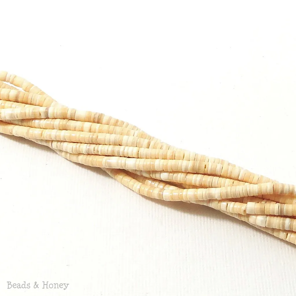 Melo Shell Heishi 2-3mm (24 Inch Strand)