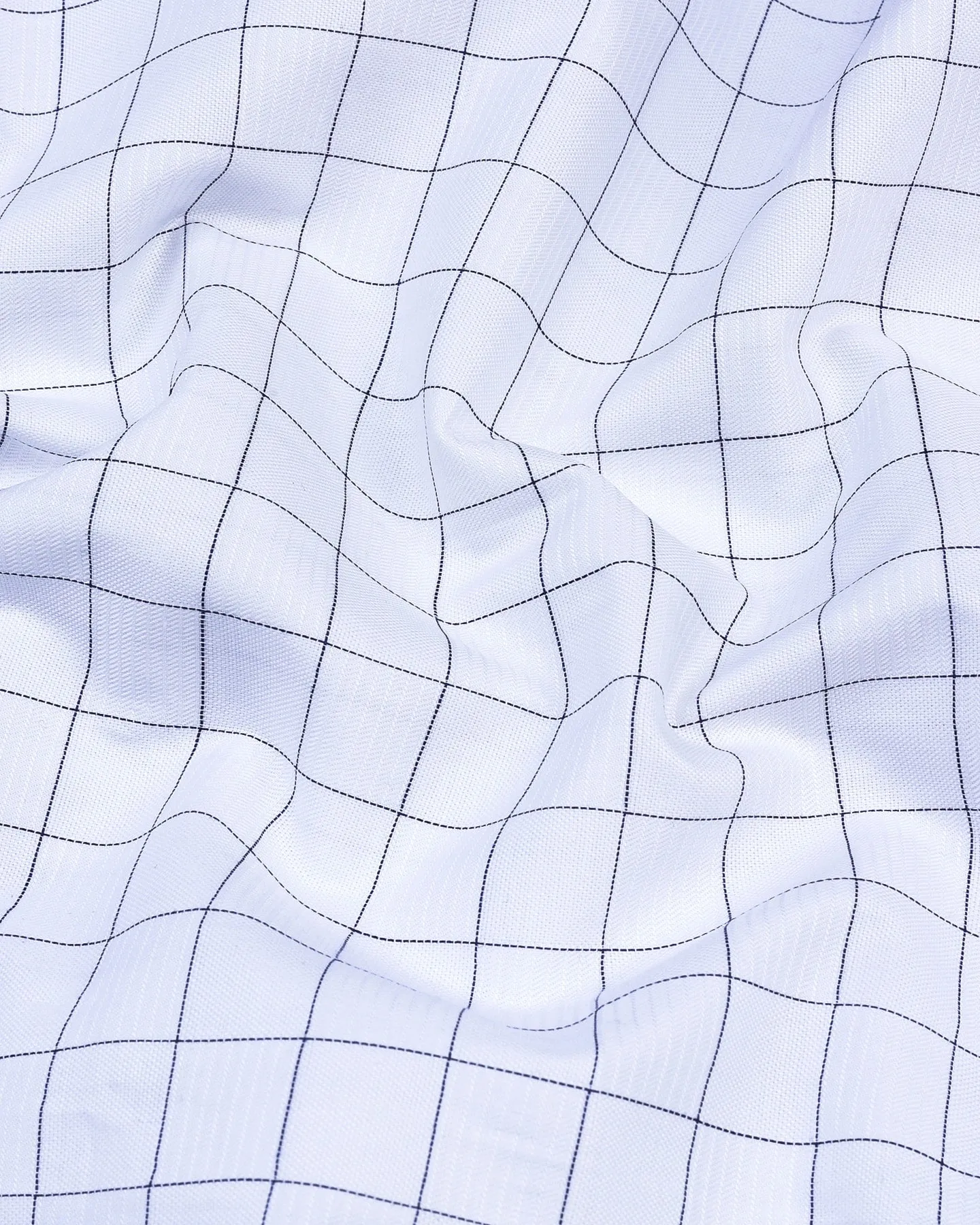 Pascal White With Blue Check Dobby Premium Giza Shirt