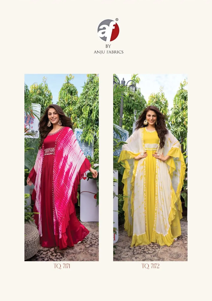 PURE VISCOSE GEORGETTE DESIGNER KAFTAN