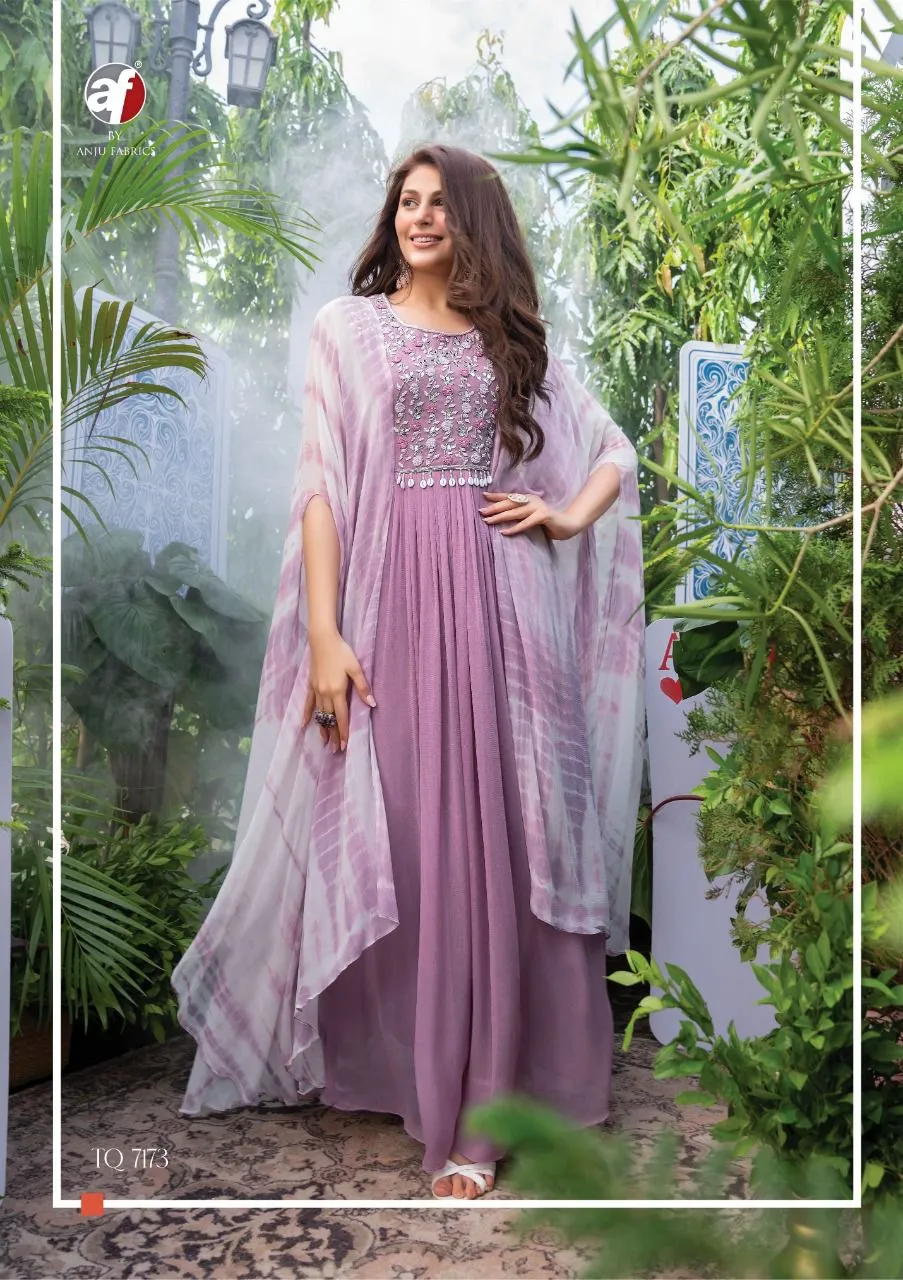 PURE VISCOSE GEORGETTE DESIGNER KAFTAN