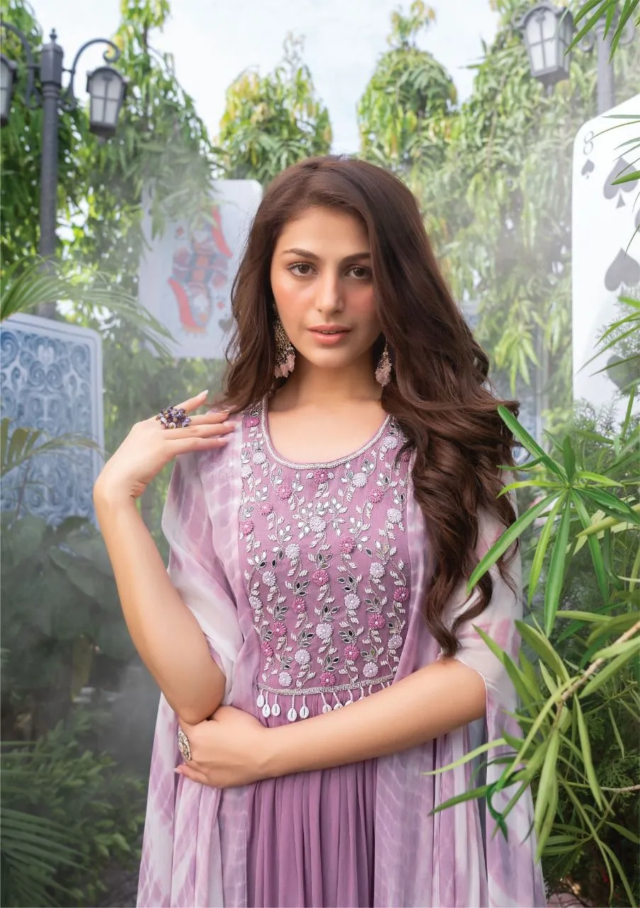 PURE VISCOSE GEORGETTE DESIGNER KAFTAN