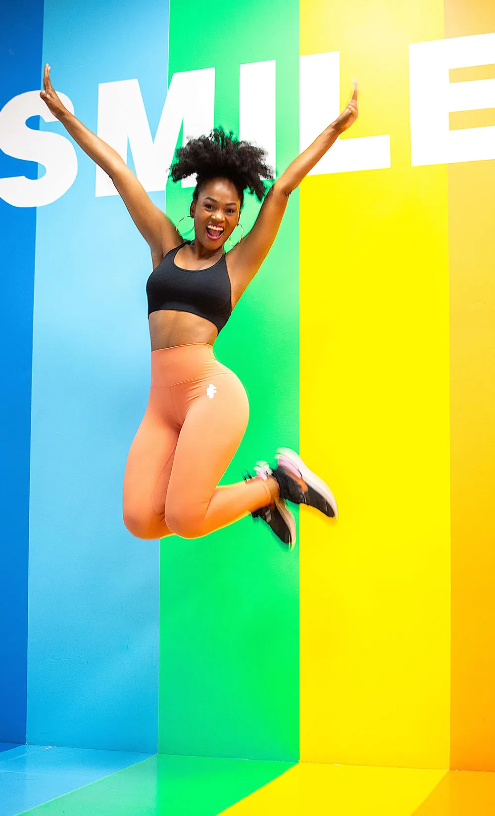 Regular High Waist Leggings Orange