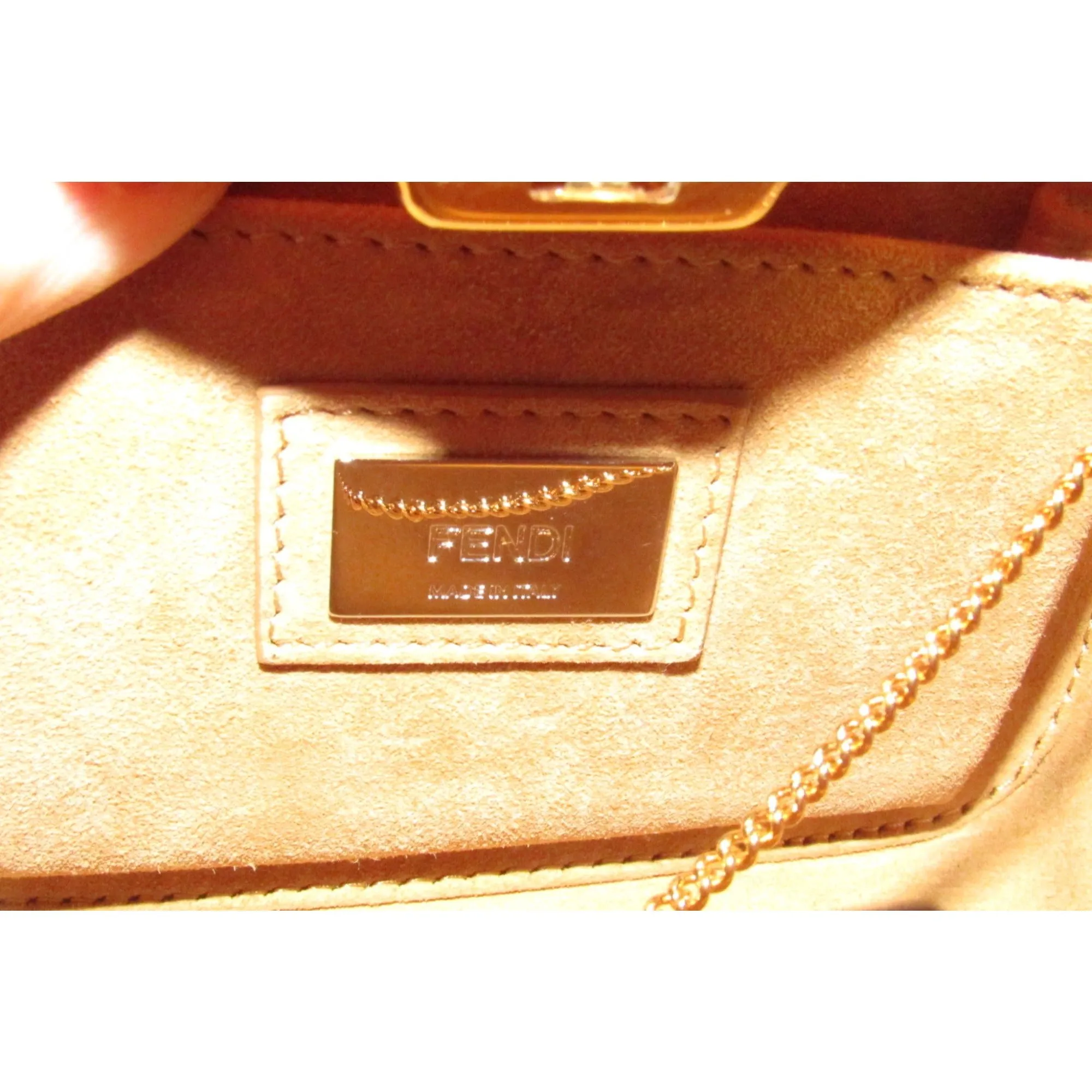 Retro, Fendi two way- clutch or cross body/shoulder clam shell style purse made of red & tortoise shell Lucite with a gold chain strap