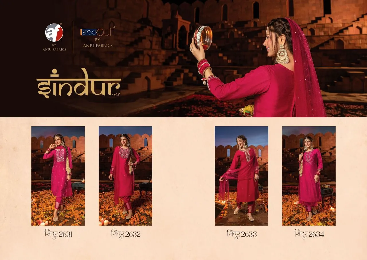 SINDUR VOL-2 KURTI PANT WITH DUPATTA