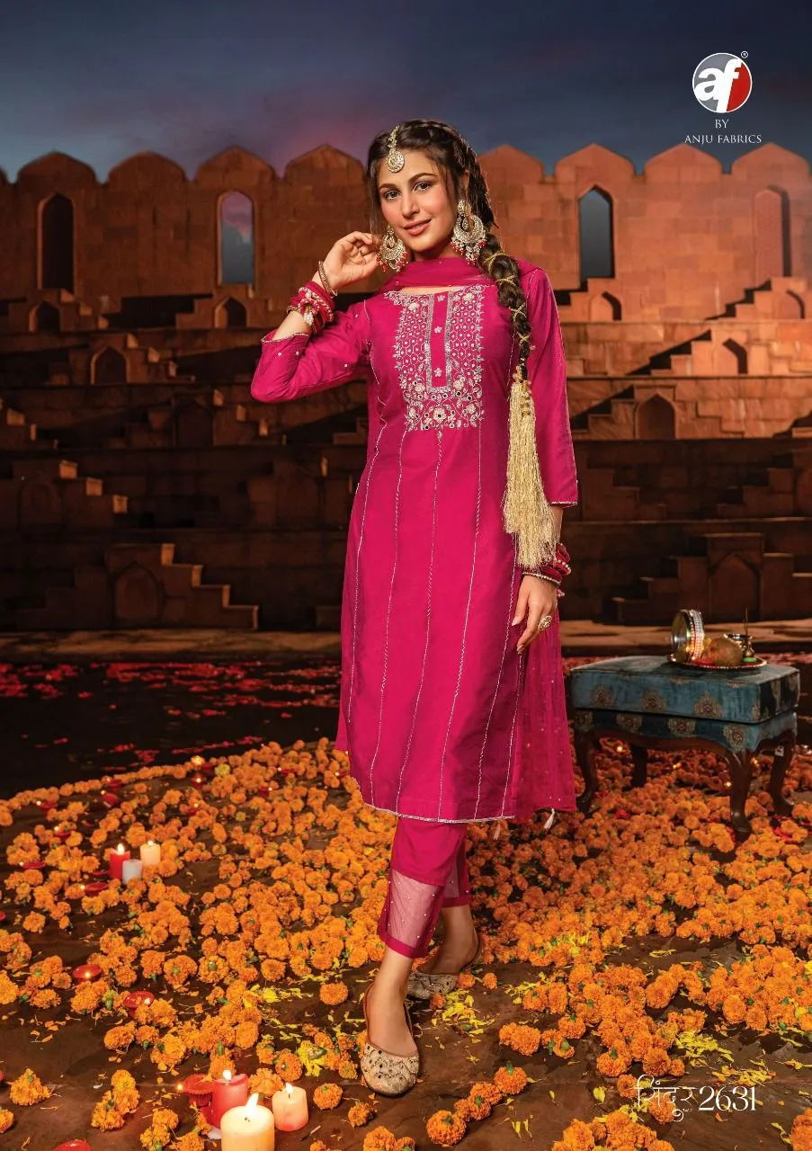 SINDUR VOL-2 KURTI PANT WITH DUPATTA