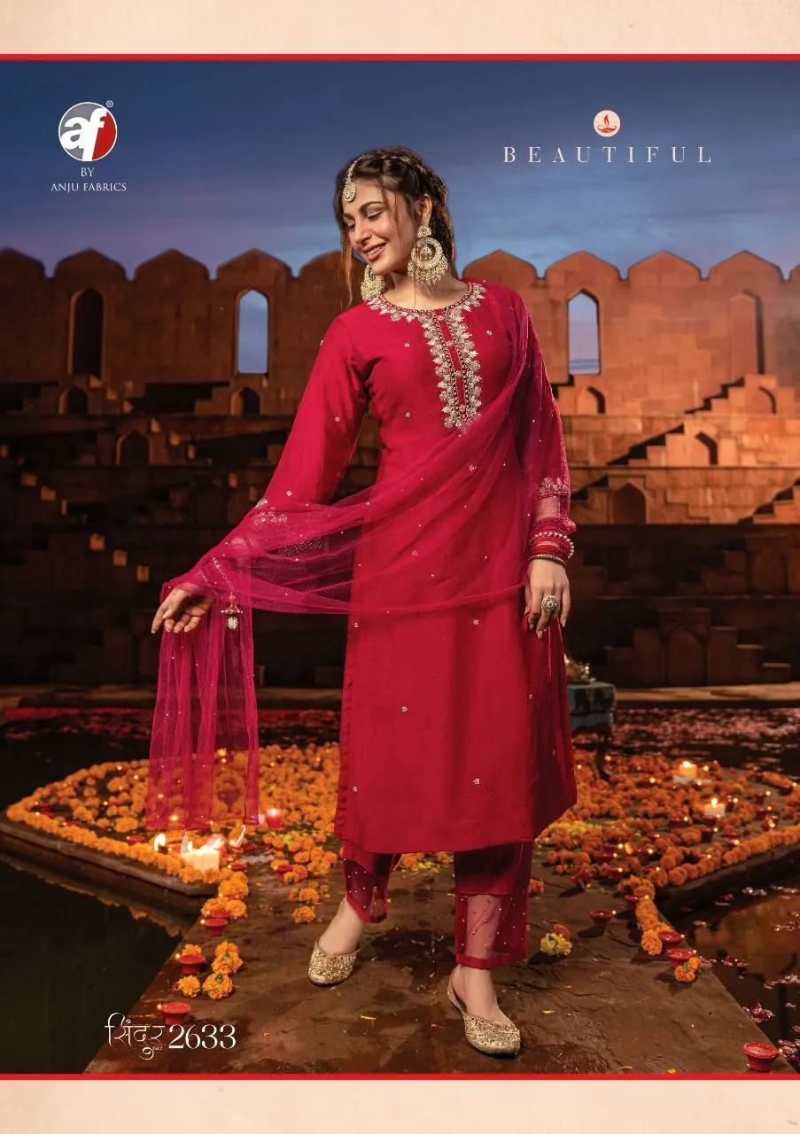 SINDUR VOL-2 KURTI PANT WITH DUPATTA