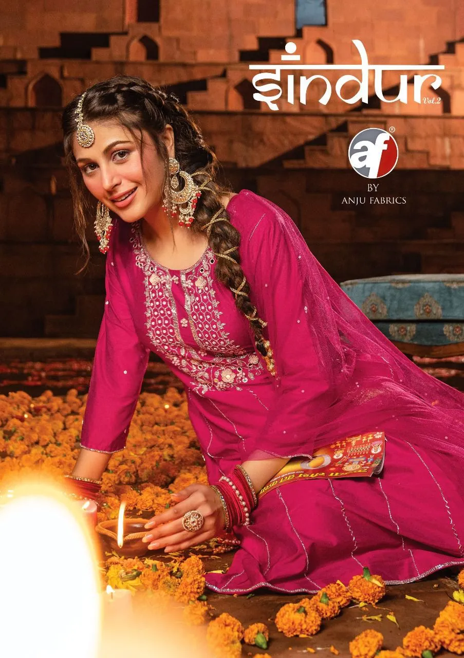 SINDUR VOL-2 KURTI PANT WITH DUPATTA
