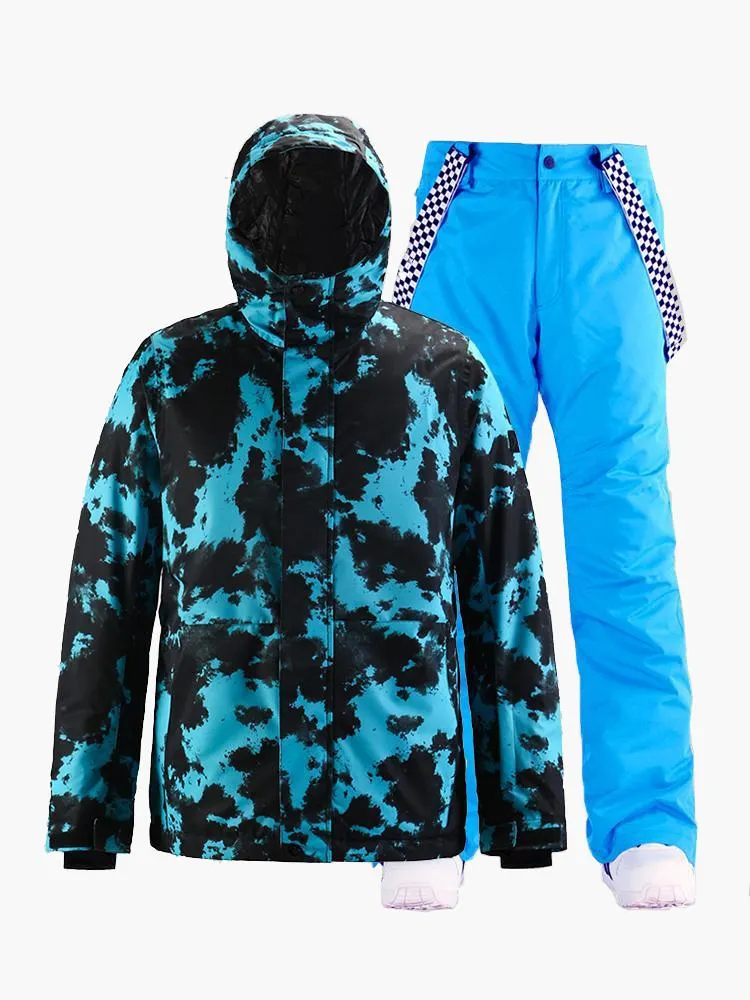 Ski suit men's suit windproof, waterproof and warm winter mountaineering suits snow town tourism equipment single-board and double-board ski clothing
