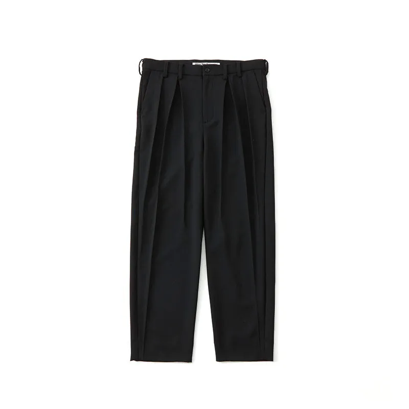 White Mountaineering 3Tuck Tapered Pants Black